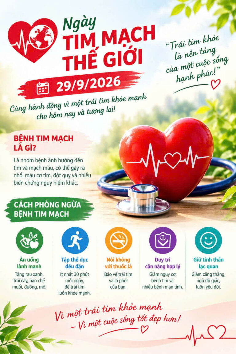 Ngày Tim mạch Thế giới 29/9: Hành động vì một trái tim khỏe mạnh